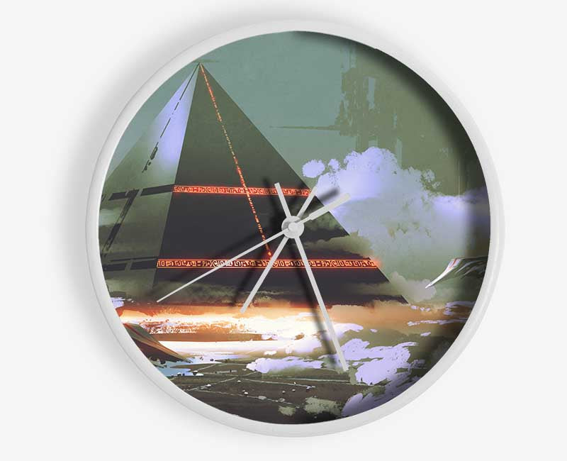 Pyramid From Another Realm Clock - Wallart-Direct UK