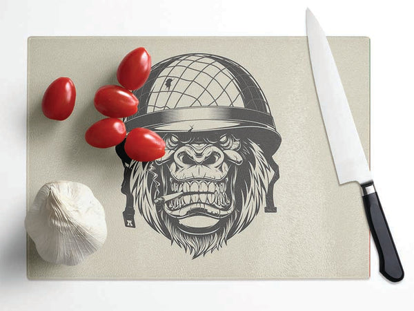 Gorilla Army Cadet Glass Chopping Board