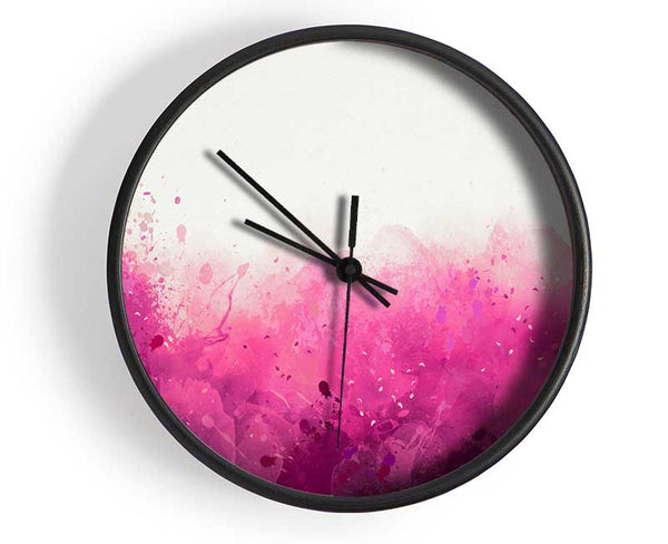 Pink Blushes Of Colour Clock - Wallart-Direct UK