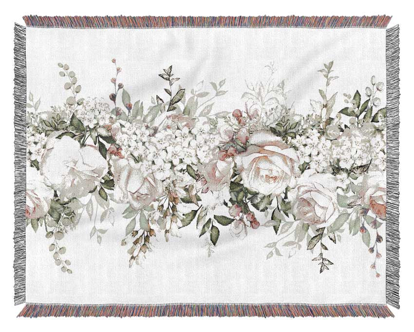 Wedding Flowers Of Beauty Woven Blanket