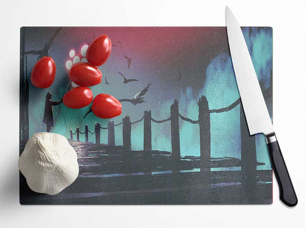 Light Up Balloon Pier Glass Chopping Board