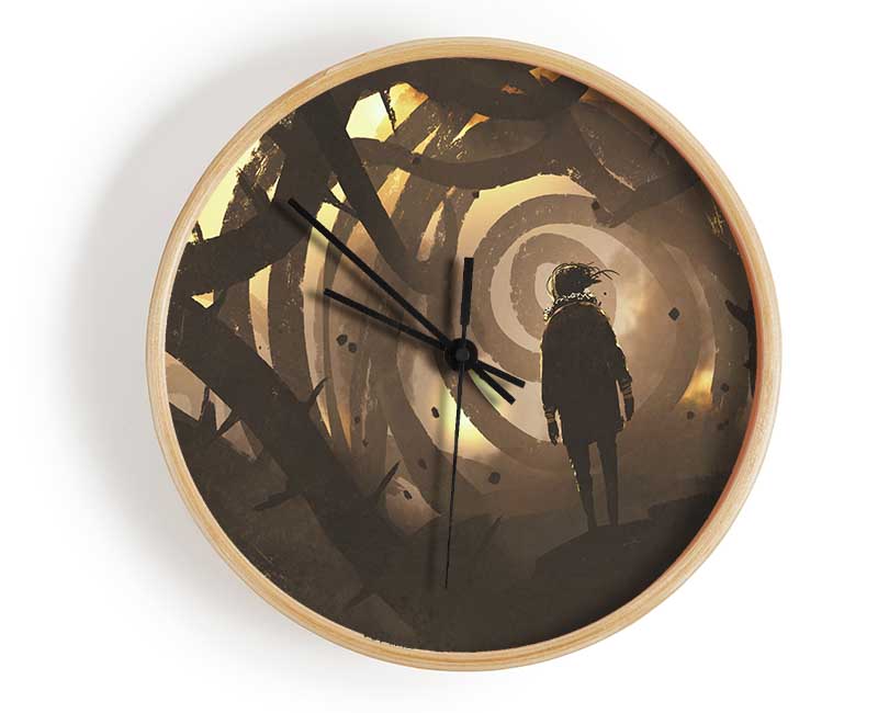 Through The Bramble Walk Clock - Wallart-Direct UK