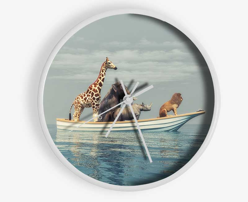 Animal Kingdom Boat Ride Clock - Wallart-Direct UK