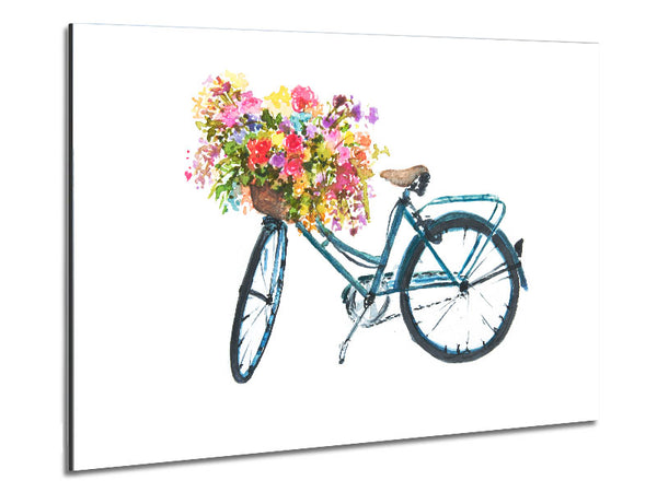 Blumen auf einem Fahrrad