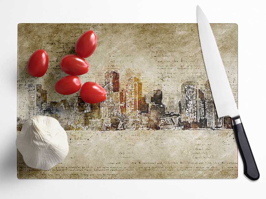 Manuscript New York Glass Chopping Board