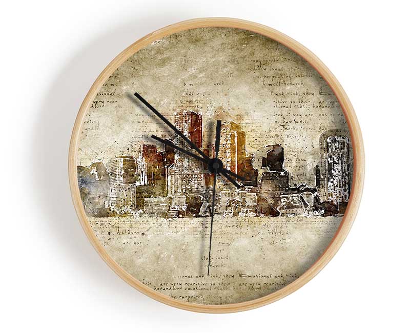 Manuscript New York Clock - Wallart-Direct UK