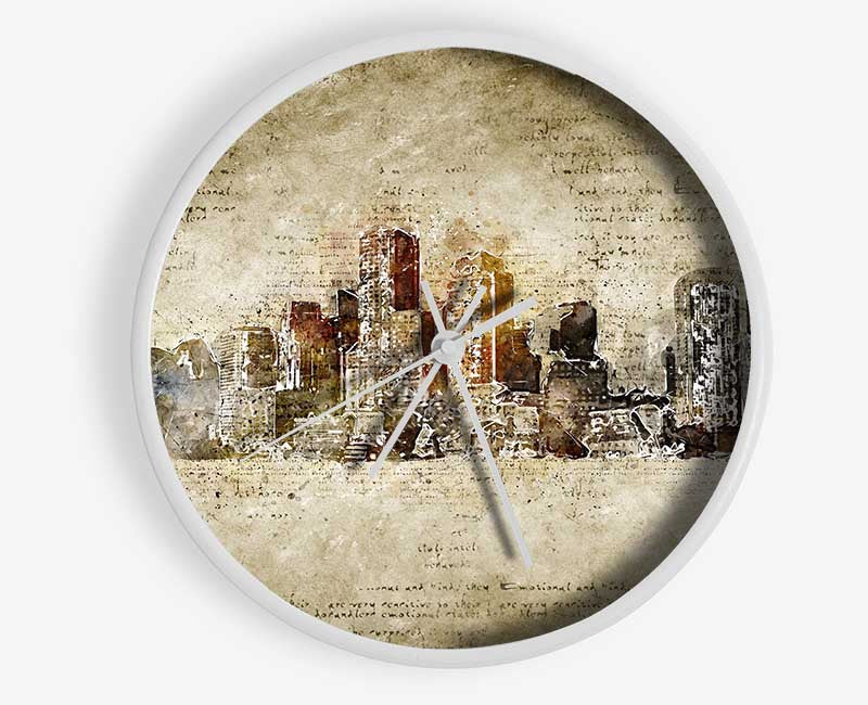 Manuscript New York Clock - Wallart-Direct UK