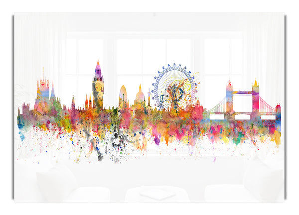 London Skyline Splatter