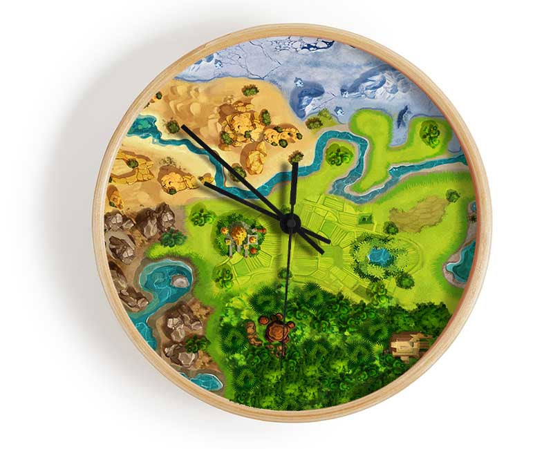 The 5 Kingdoms Clock - Wallart-Direct UK