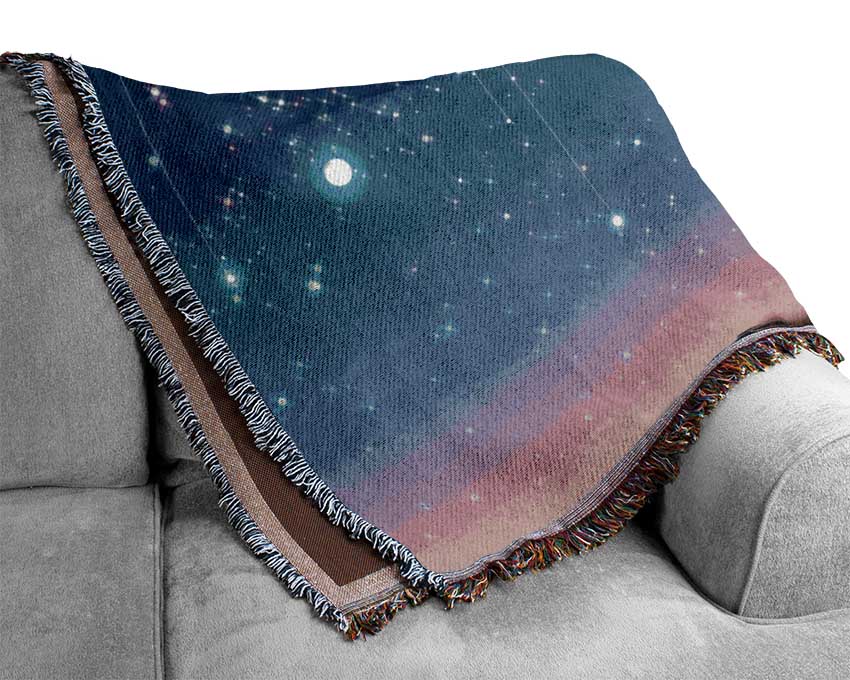 Capturing The Moon Woven Blanket