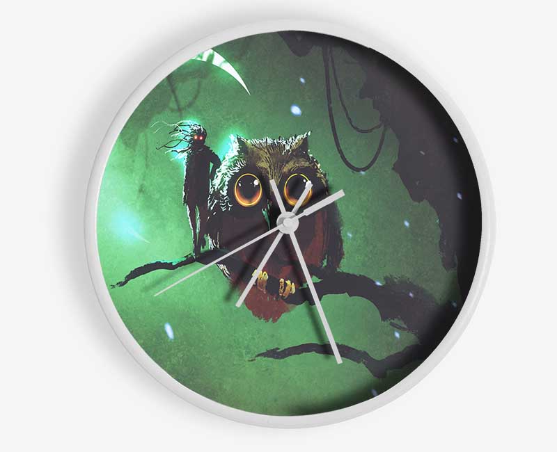 The Visit From The Owl Clock - Wallart-Direct UK