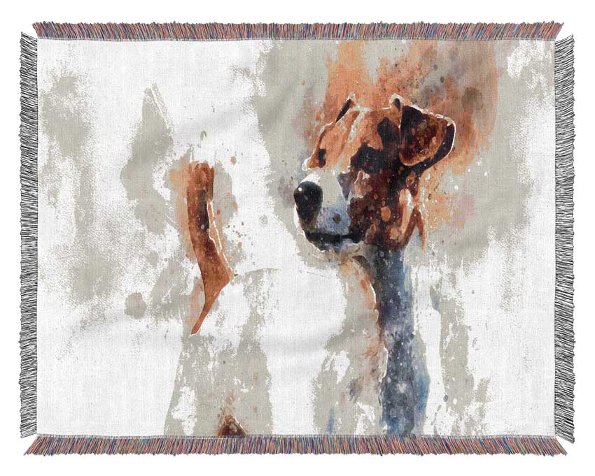 The Jack Russell Splatter Woven Blanket