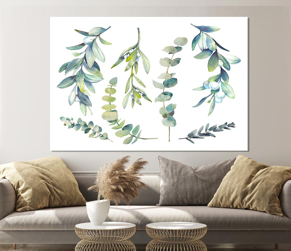 Green Foliage Of Nature Print Poster Wall Art