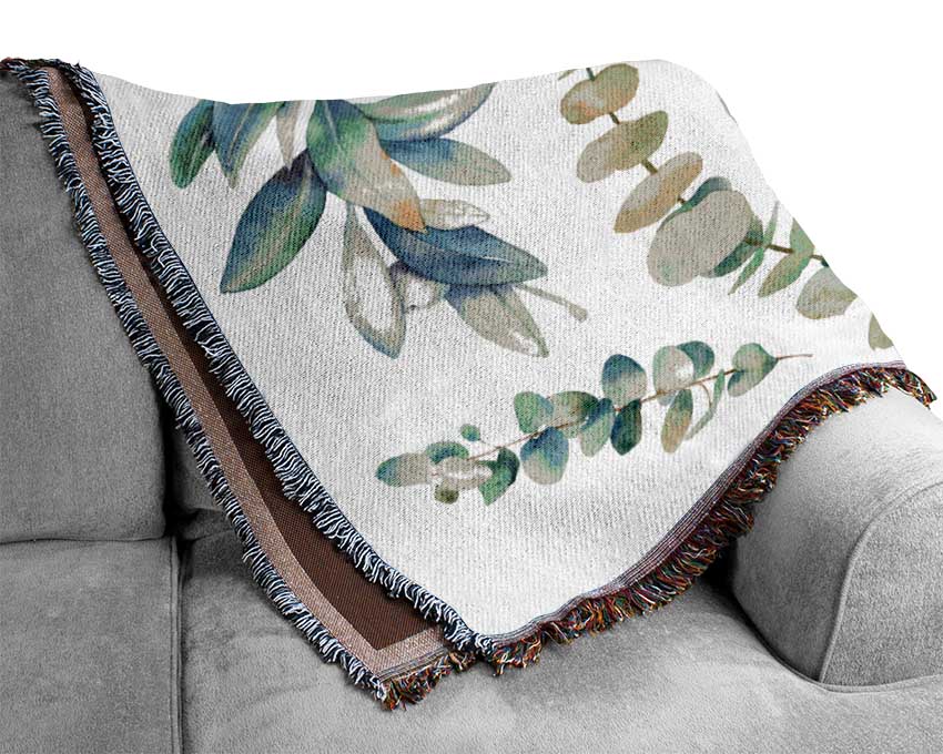 Green Foliage Of Nature Woven Blanket