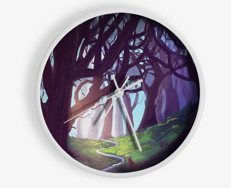 The Scary Woodland Walk Clock - Wallart-Direct UK