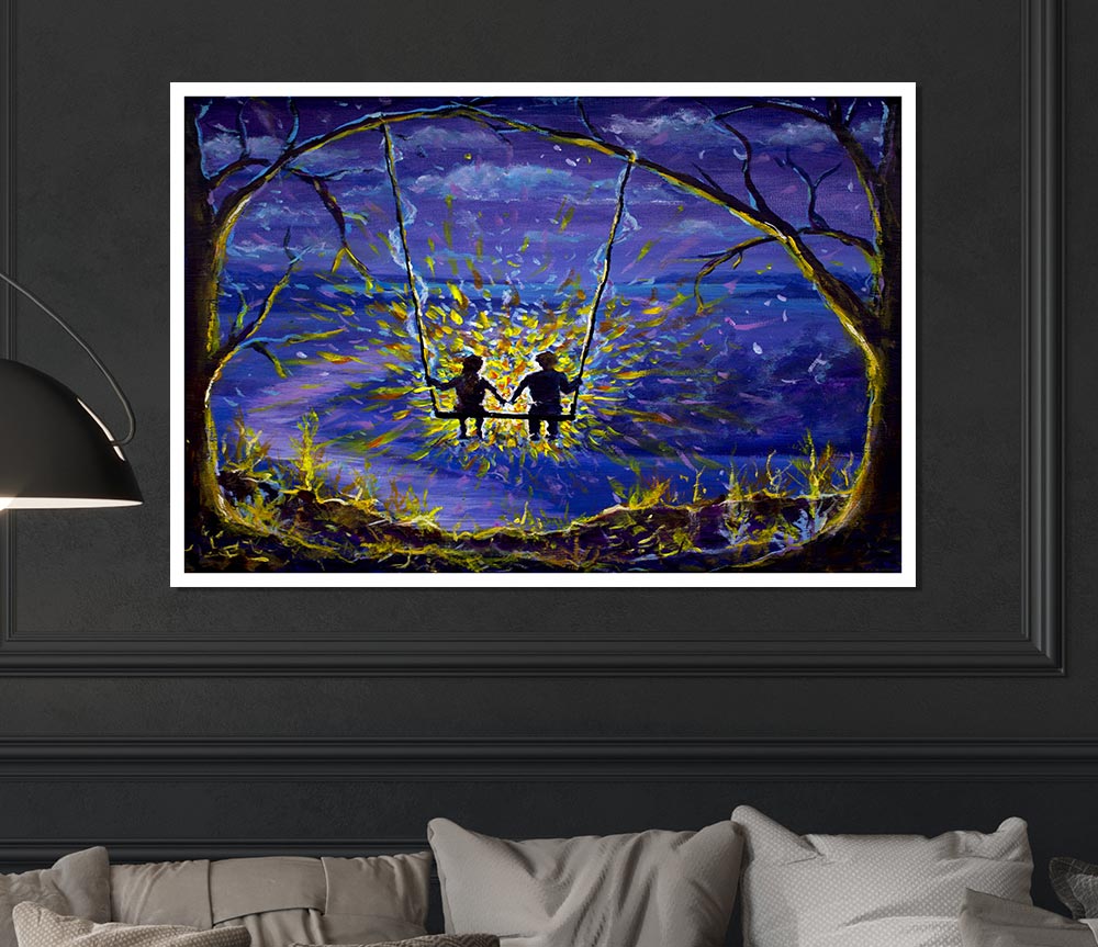 The Swing Into The Universe Print Poster Wall Art