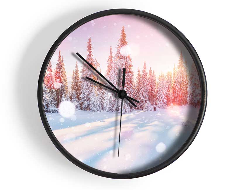 Snow Storm Sunlight Clock - Wallart-Direct UK