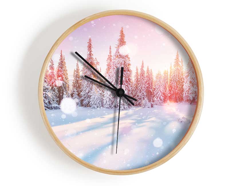 Snow Storm Sunlight Clock - Wallart-Direct UK