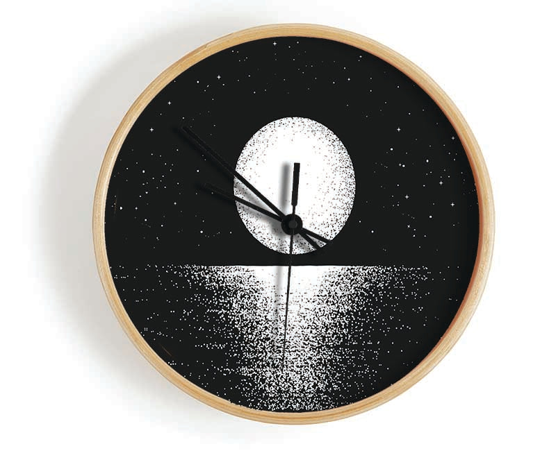 Moonlight Over The Sea Clock - Wallart-Direct UK