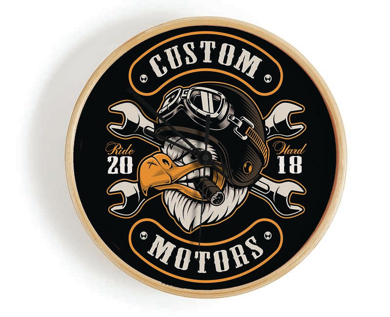 Custom Eagle Motors Clock - Wallart-Direct UK