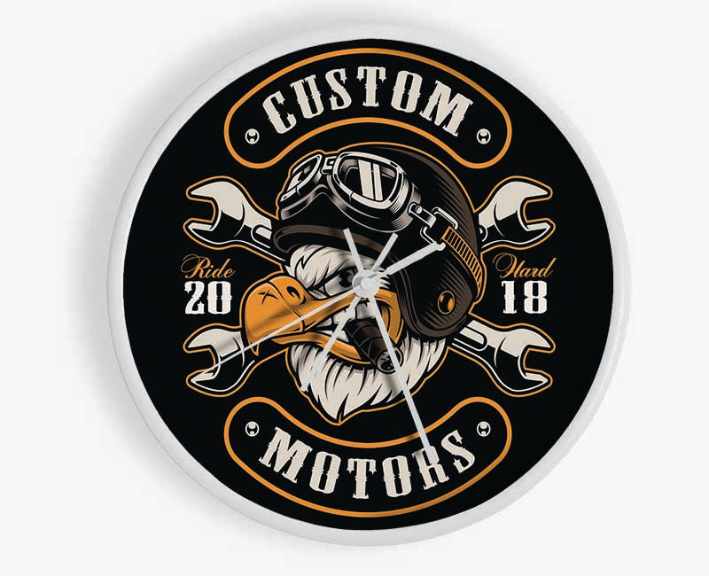 Custom Eagle Motors Clock - Wallart-Direct UK