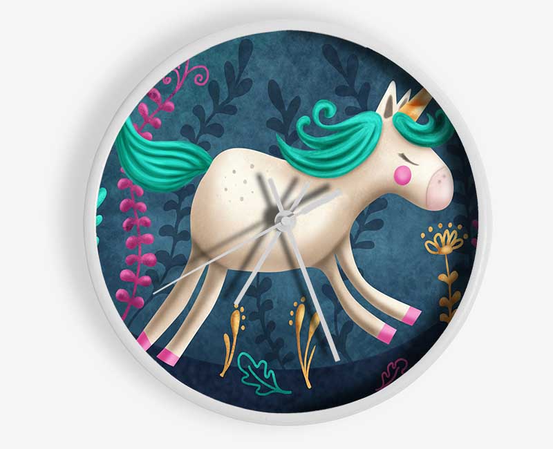 The Jumping Unicorn Clock - Wallart-Direct UK