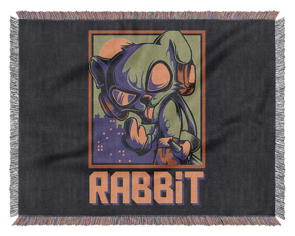 The Evil Rabbit Woven Blanket