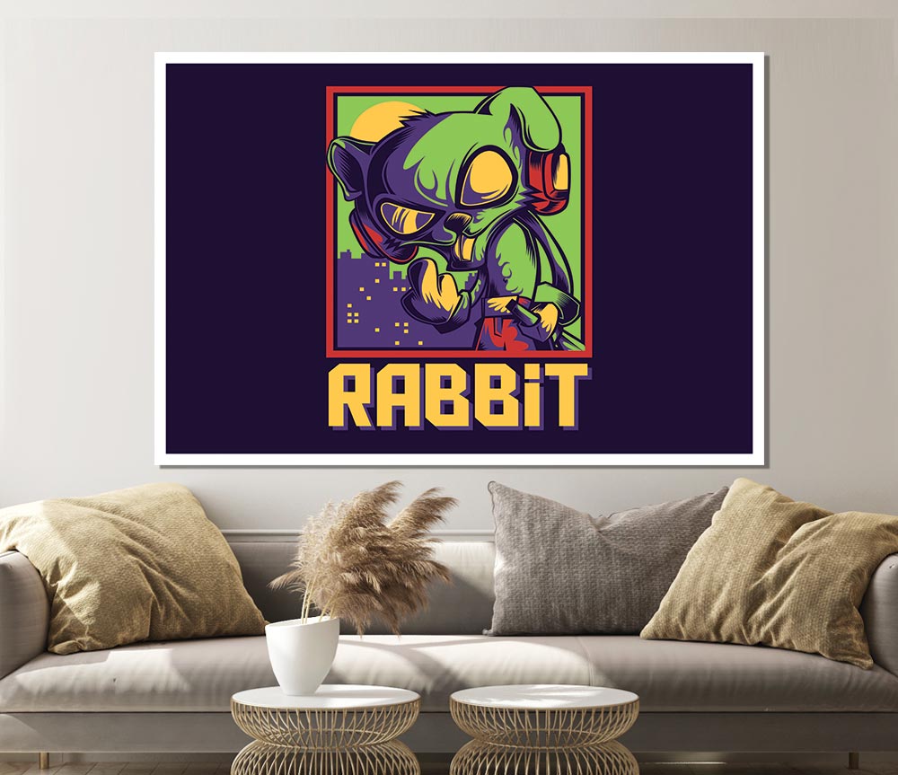 The Evil Rabbit Print Poster Wall Art