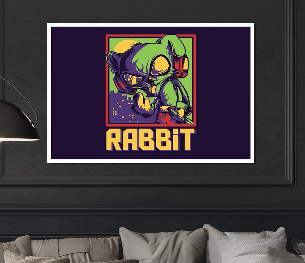 The Evil Rabbit Print Poster Wall Art