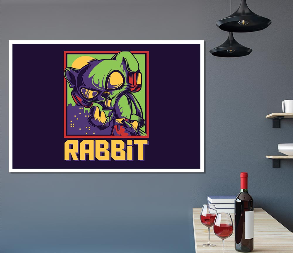 The Evil Rabbit Print Poster Wall Art