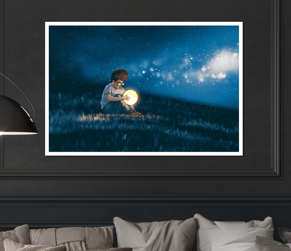 Holding The Moon Print Poster Wall Art