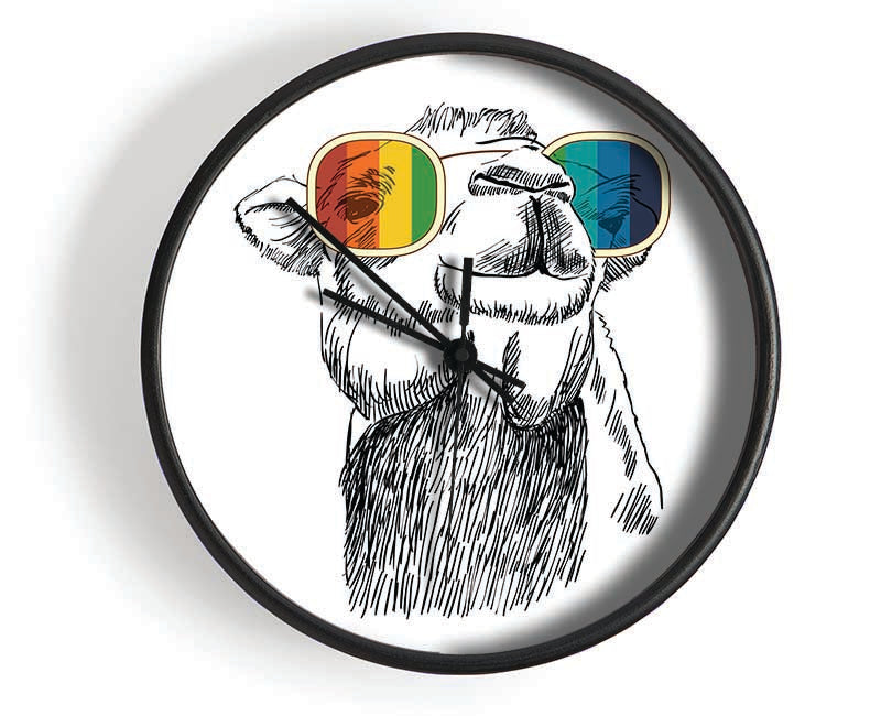 Colourful Glasses Camel Clock - Wallart-Direct UK