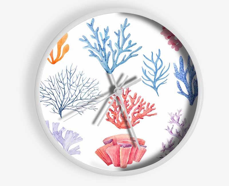 Sea Life Coral Clock - Wallart-Direct UK