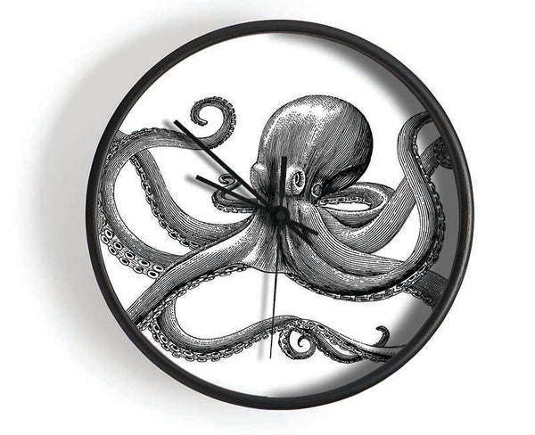 Octopus Illustration Clock - Wallart-Direct UK