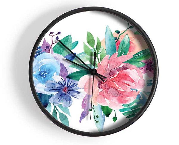 The Floral Patch Clock - Wallart-Direct UK