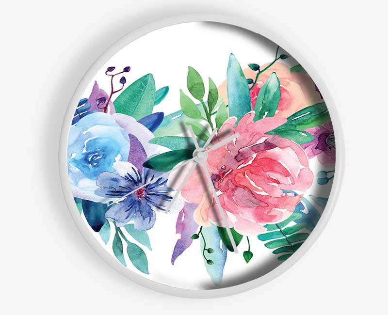 The Floral Patch Clock - Wallart-Direct UK