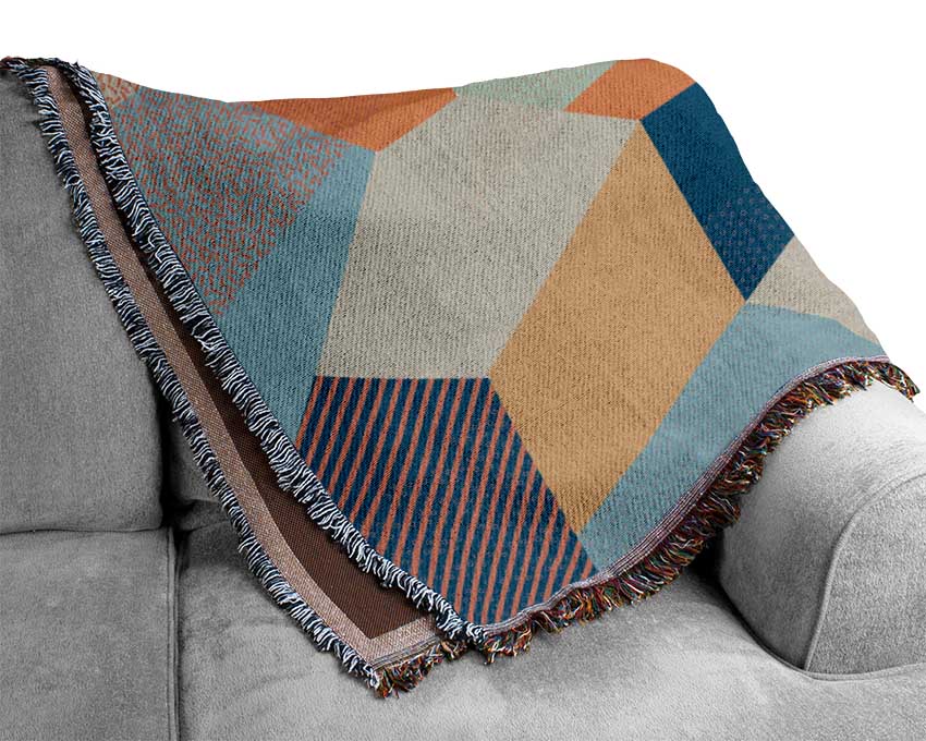 Abstract Triangles Woven Blanket