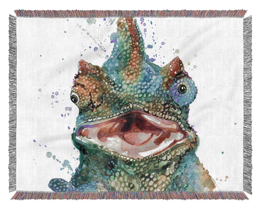 Chameleon Paint Splat Woven Blanket