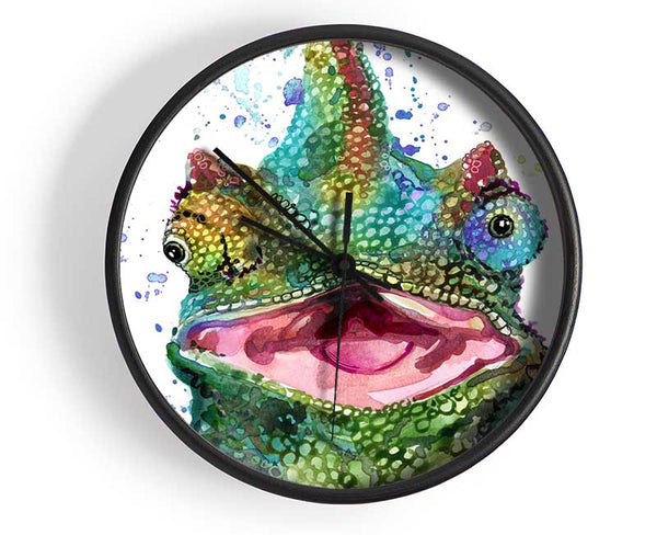 Chameleon Paint Splat Clock - Wallart-Direct UK