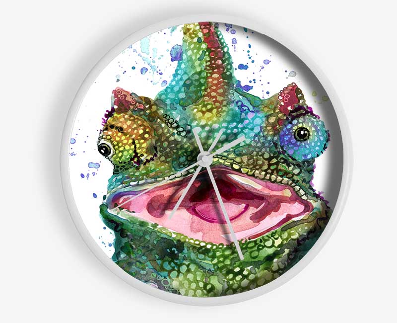 Chameleon Paint Splat Clock - Wallart-Direct UK