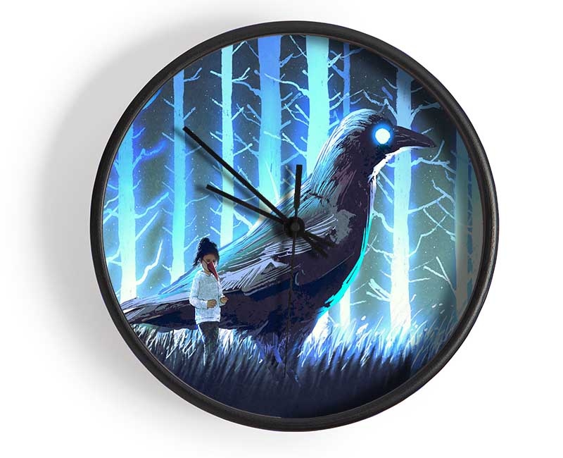 The Crow Of Enlightenment Clock - Wallart-Direct UK