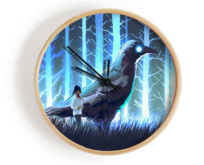 The Crow Of Enlightenment Clock - Wallart-Direct UK