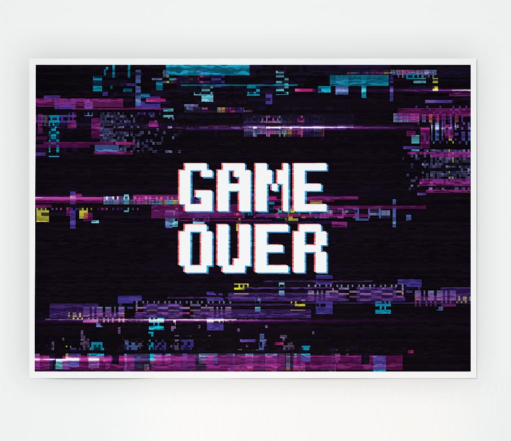 Game Over Print Poster Wall Art