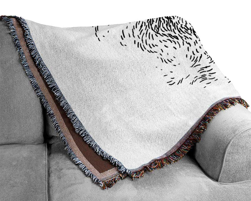 The Sketchy Cow Woven Blanket