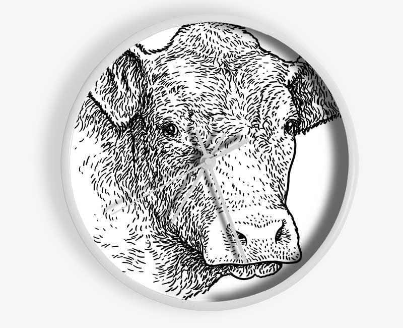 The Sketchy Cow Clock - Wallart-Direct UK