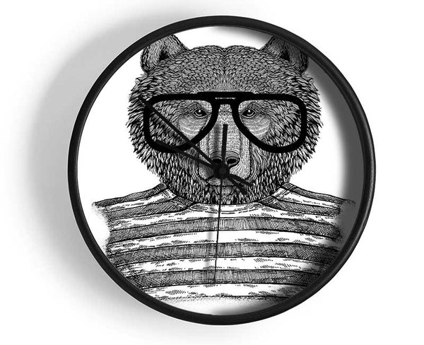 The Bear With Glasses Clock - Wallart-Direct UK