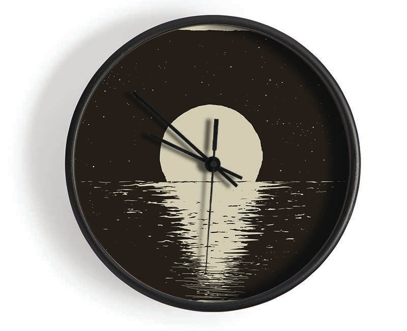 The Moon At Night Sea Clock - Wallart-Direct UK