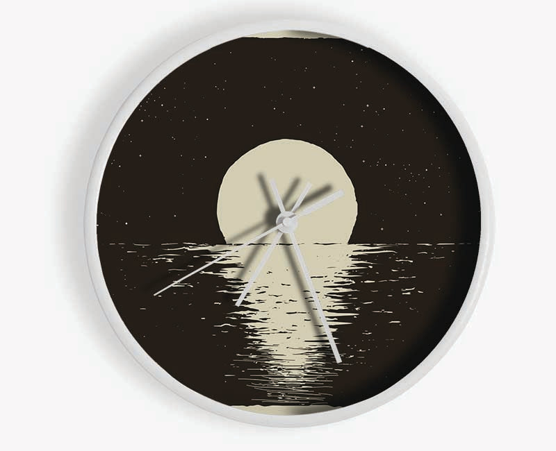 The Moon At Night Sea Clock - Wallart-Direct UK