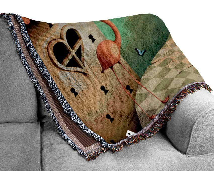 Alice In Wonderland Road Woven Blanket