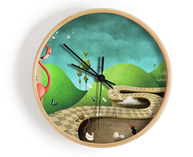 Alice In Wonderland Road Clock - Wallart-Direct UK